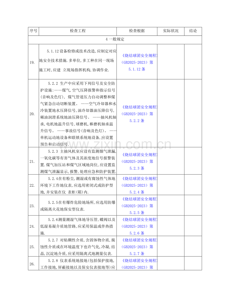 冶金企业安全生产标准化烧结标准化检查表文件.doc_第3页