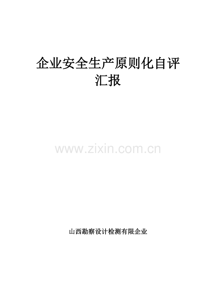 企业安全生产标准化自评总结.doc_第1页