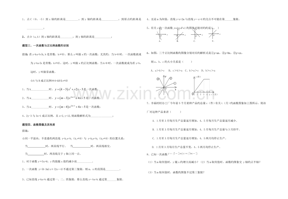 2023年一次函数知识点归纳和题型归类.doc_第2页