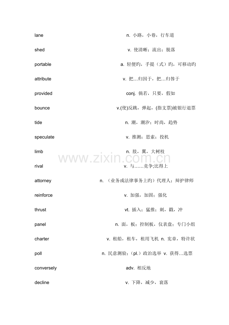 2023年英语四级单词整理.doc_第1页