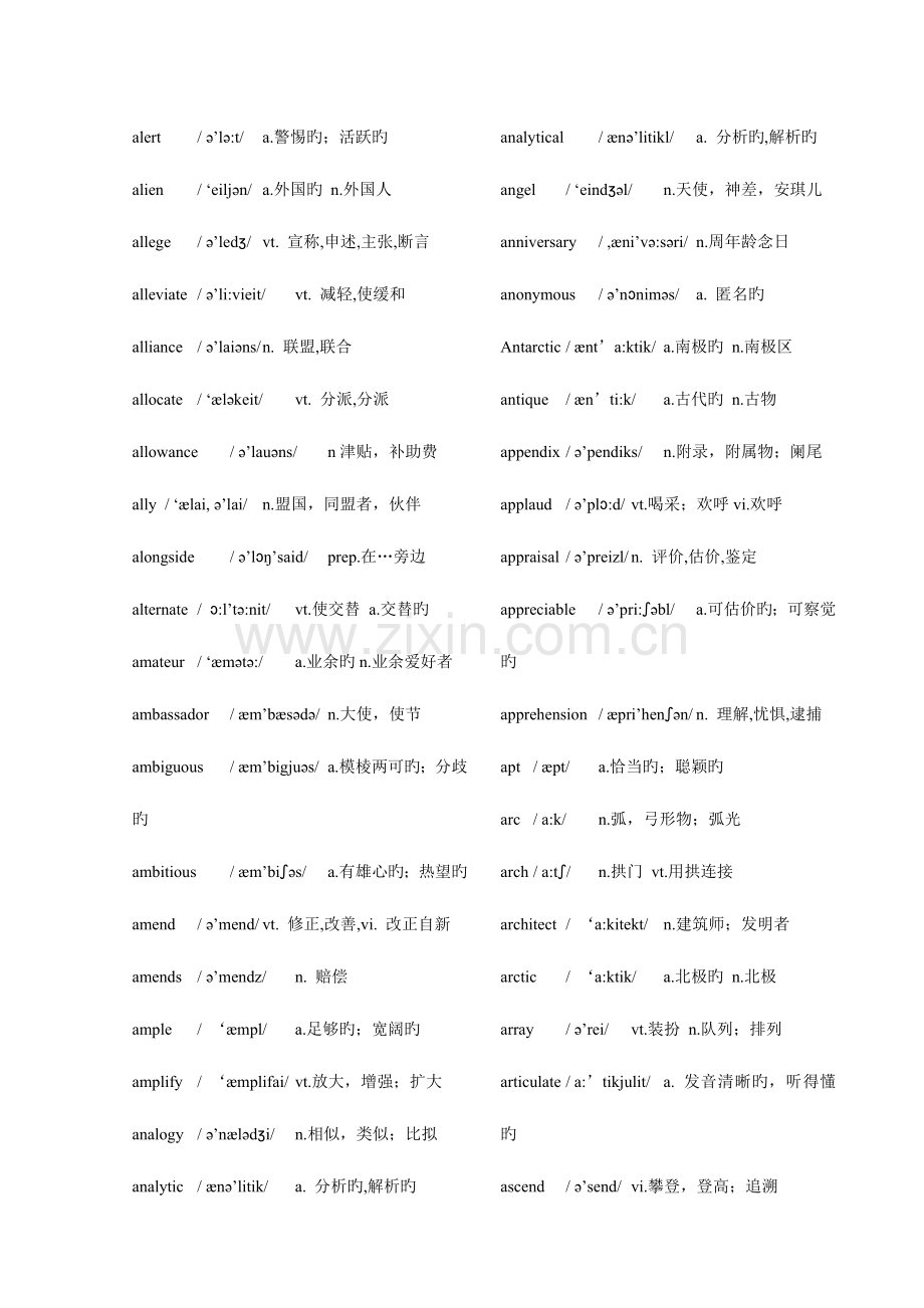 2023年英语六级词汇带音标.doc_第2页