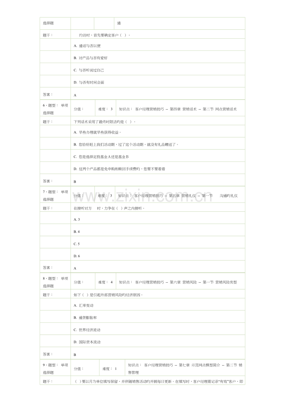 2023年邮政银行理财经理岗位资格考试模拟卷.doc_第2页