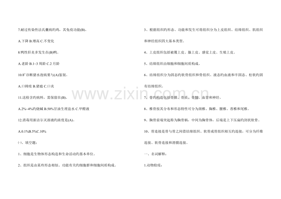 2023年兽医基础试题.doc_第2页