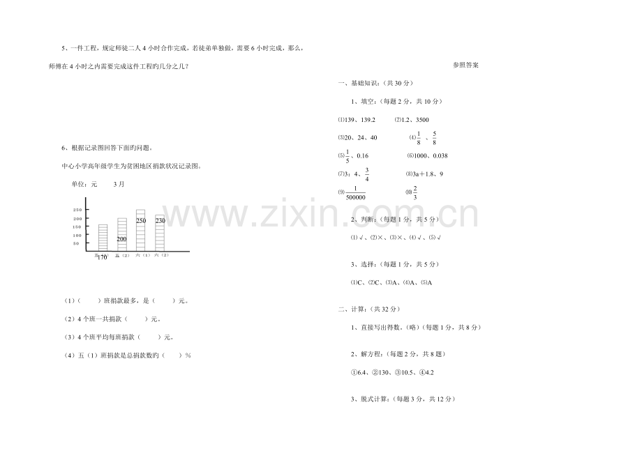 2023年小升初模拟考试数学试卷附答案.doc_第3页