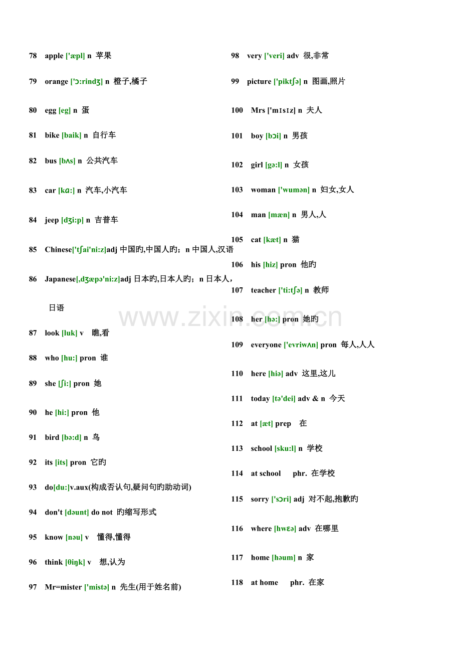 2023年初中英语单词必背附音标.doc_第3页