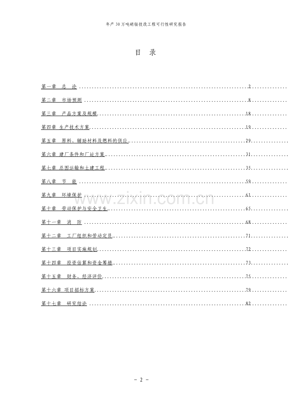 年产30万吨硝铵技改工程可行性研究报告.pdf_第2页