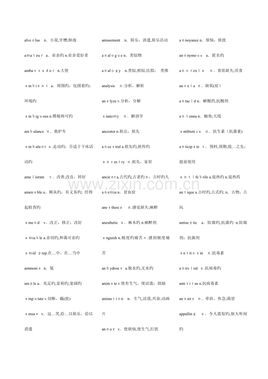 2023年考博英语词汇打印版.doc_第2页