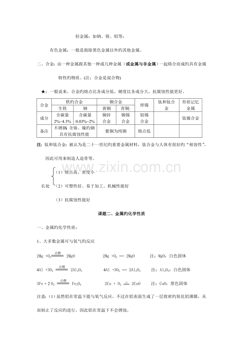 2023年九年级化学知识点.doc_第2页