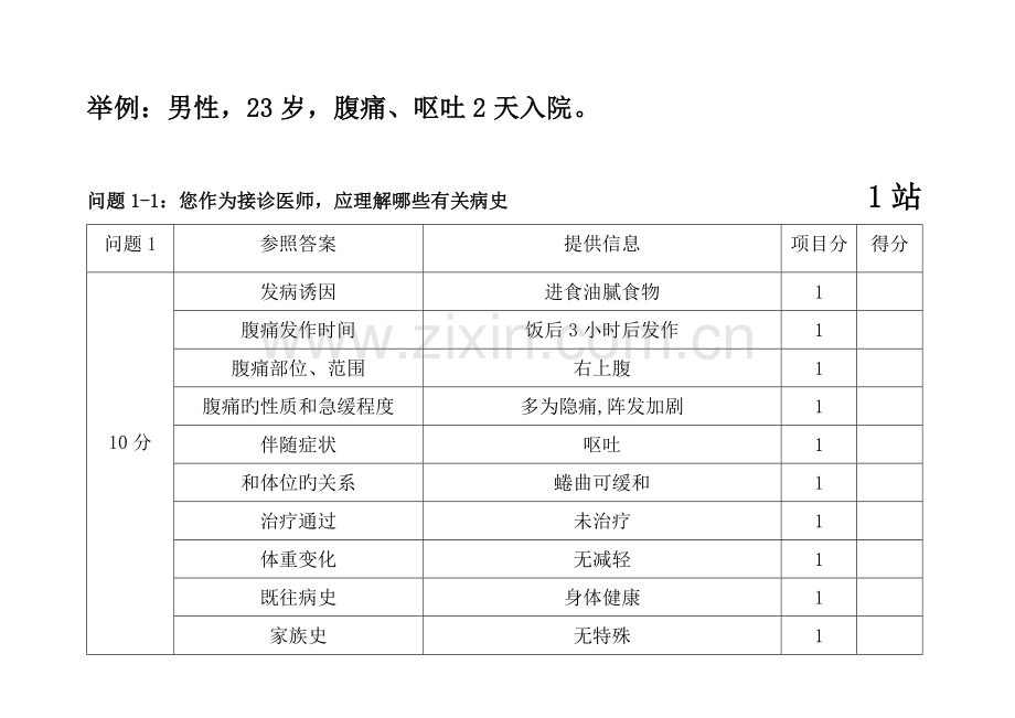 2023年消化内科住院医师规范化培训OSCE试卷.doc_第2页