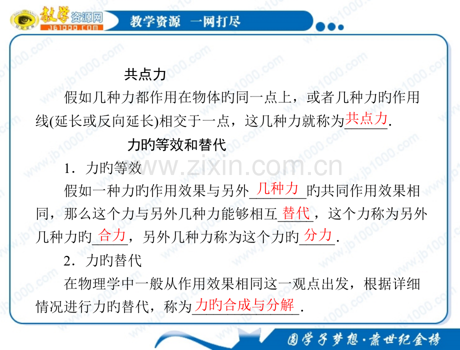 物理力的等效和替代知识点总结粤教版必修公开课一等奖市赛课获奖课件.pptx_第2页