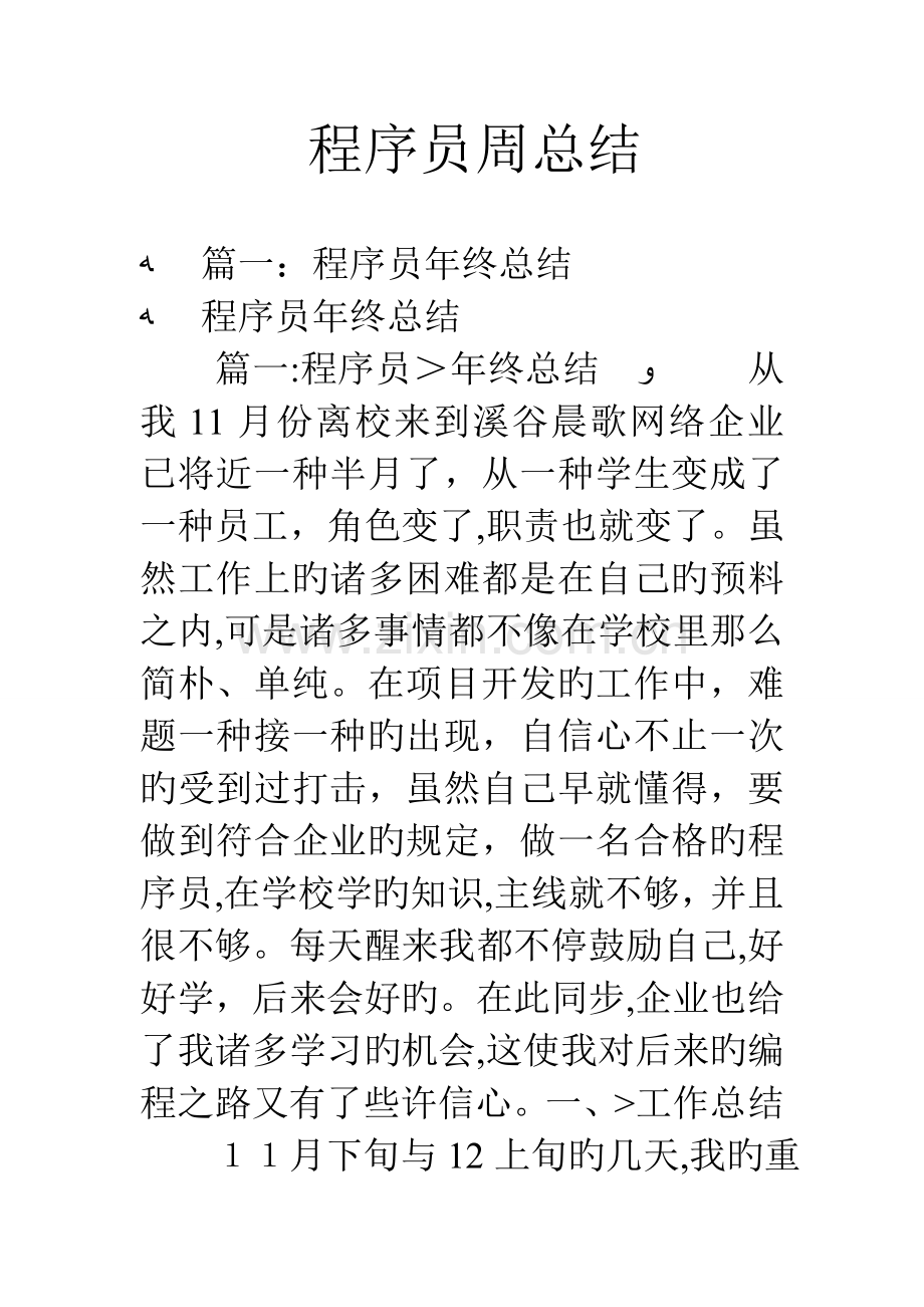 2023年程序员周总结.doc_第1页