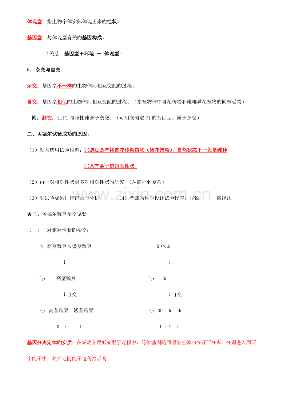 2023年高中生物必修二知识点总结高分必背.doc_第2页