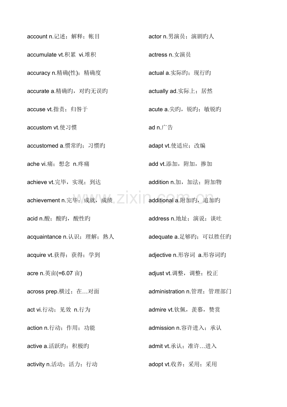 2023年大学英语四级CET4词汇表.doc_第2页