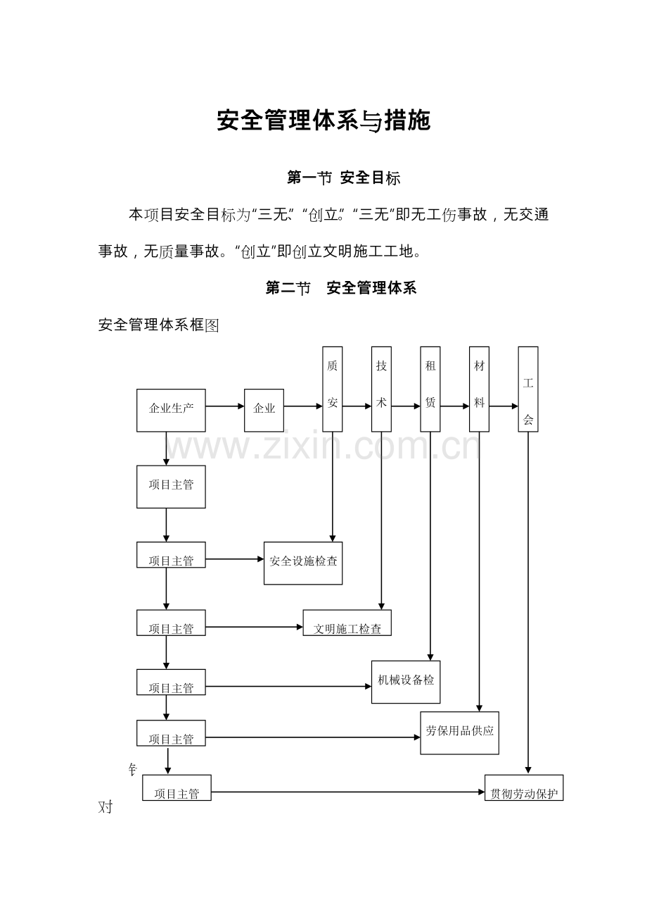 安全管理体系及措施方案.doc_第1页