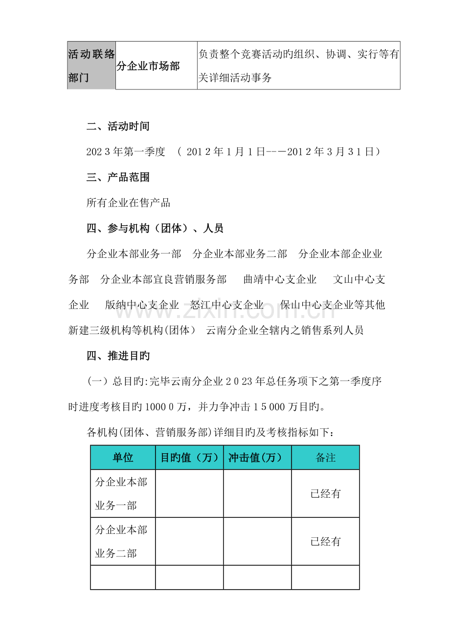 2023年龙年腾跃云南红云南分公司首季开门红业务竞赛大型活动方案.doc_第2页