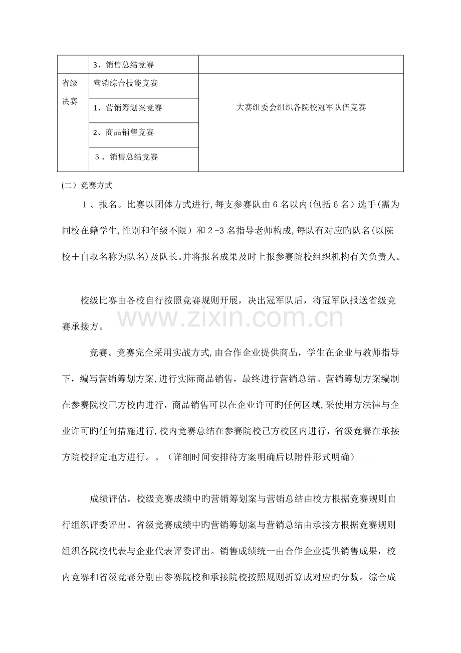 2023年福建省高职院校大学生营销技能大赛项目竞赛方案.doc_第3页