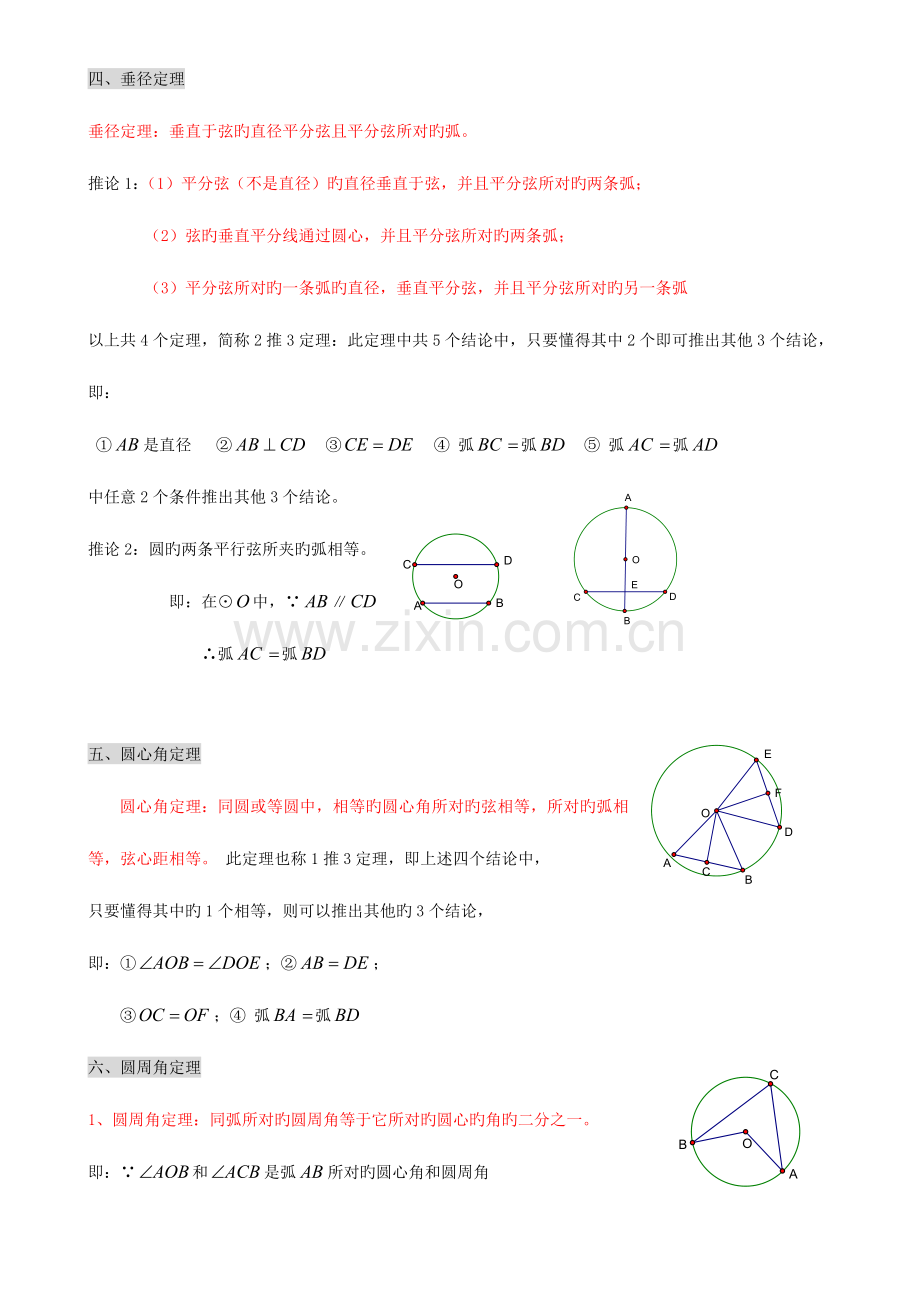 2023年初三数学九上圆所有知识点总结和常考题型练习题.doc_第2页