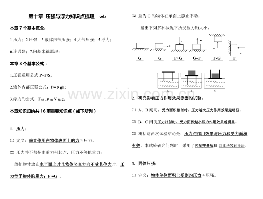 2023年压强与浮力知识点梳理.doc_第1页