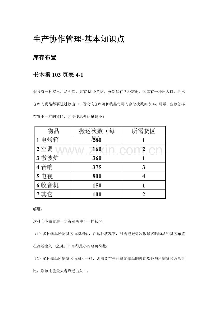 2023年生产协作管理考试基本知识点.doc_第1页