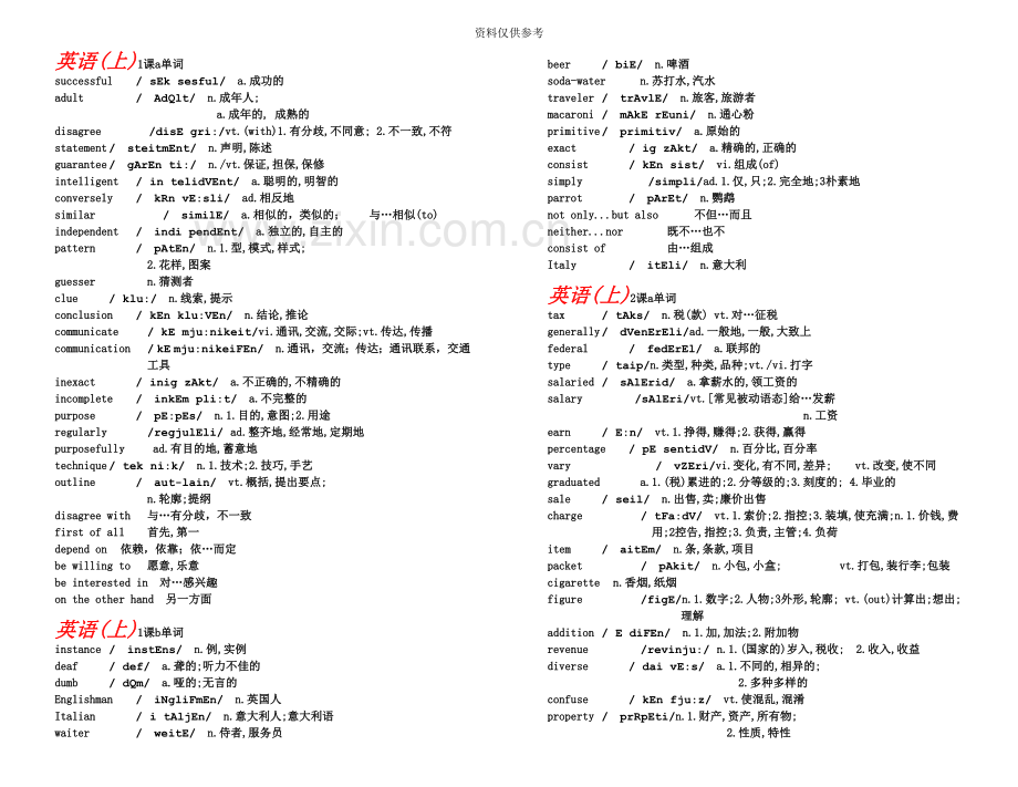 自学考试英语二词汇整理.doc_第2页