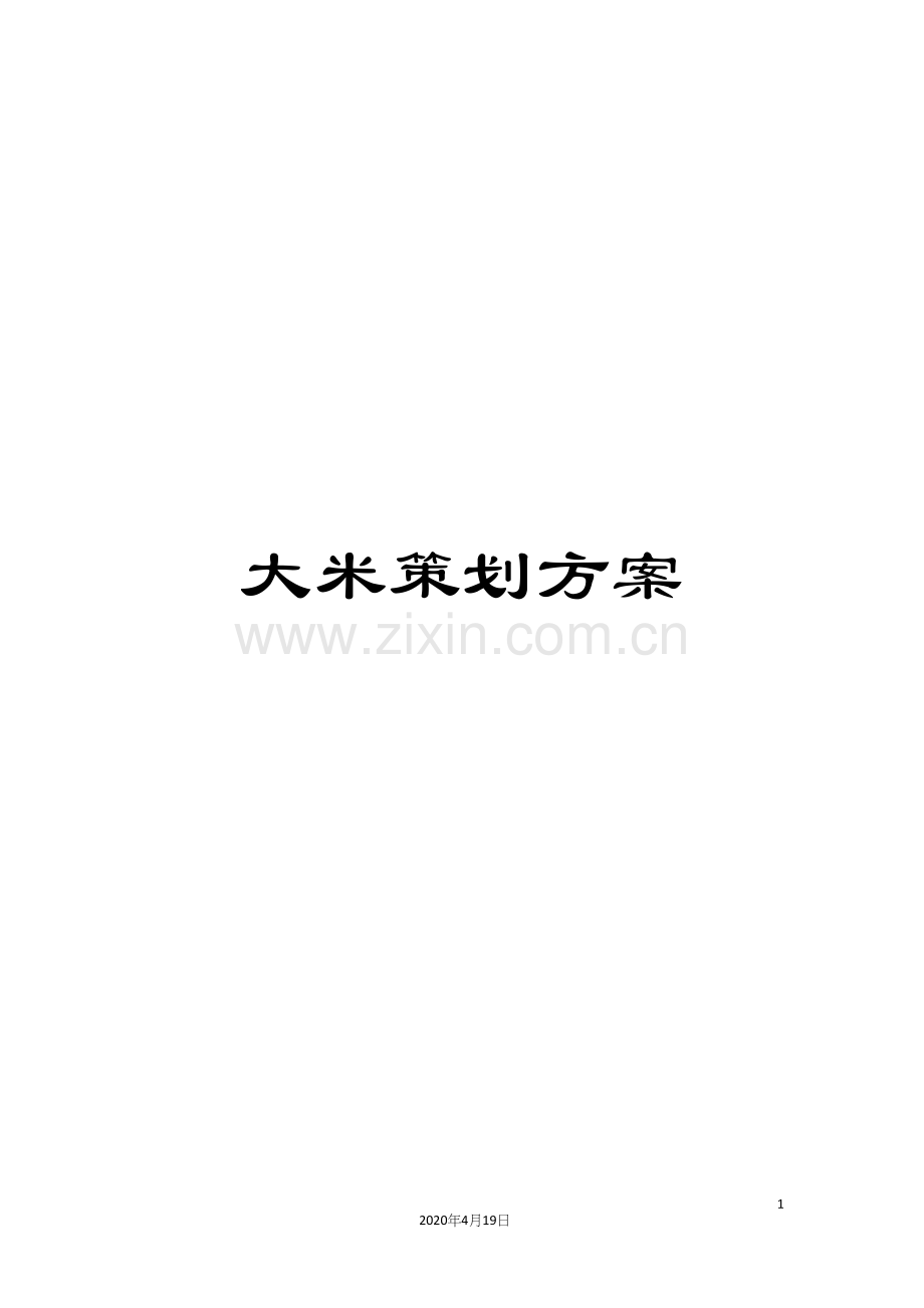 大米策划方案.docx_第1页