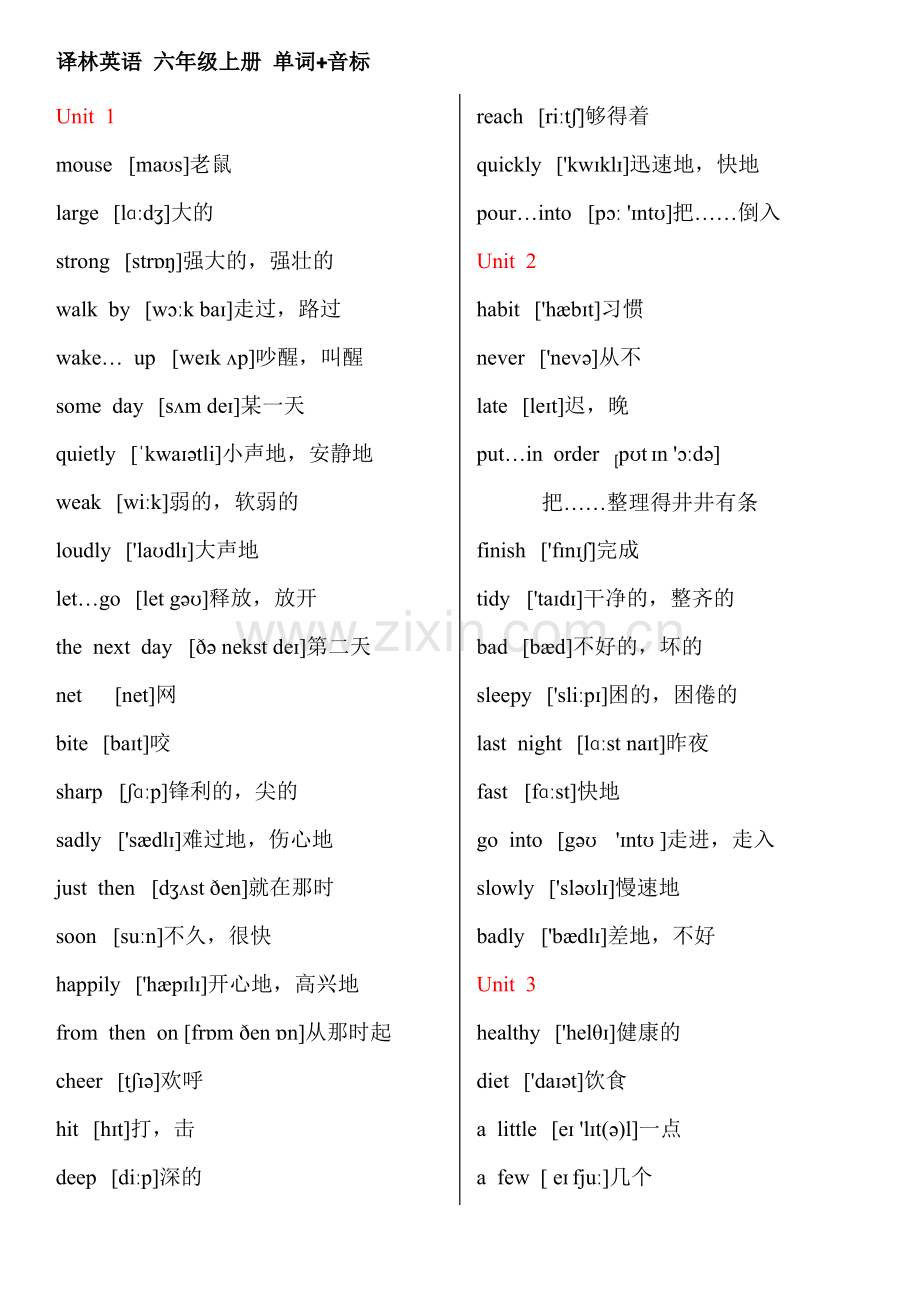 译林版六年级下册单词6B(附音标).pdf_第1页