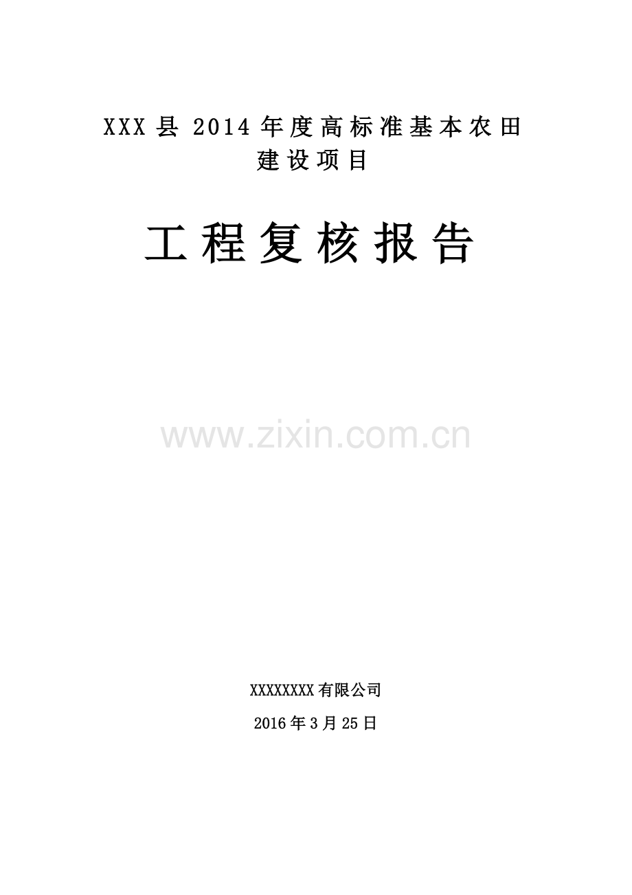 XXX县XXX年度高标准基本农田建设项目复核报告.docx_第2页