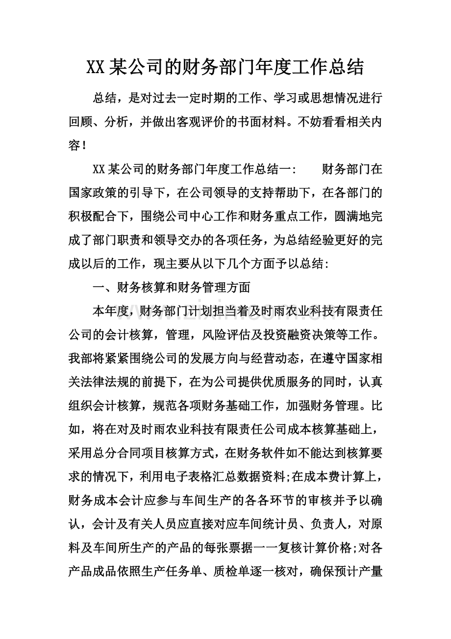 XX某公司的财务部门年度工作总结.docx_第2页