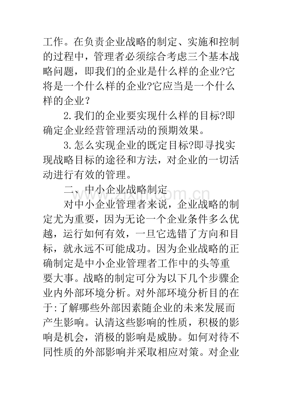 浅谈中小企业战略管理重要研究.docx_第2页