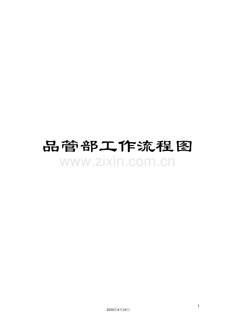 品管部工作流程图.docx_第1页