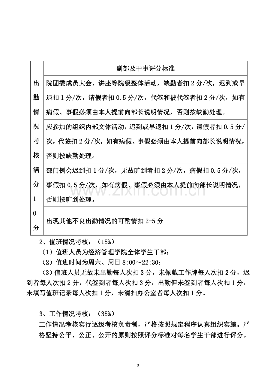 东北石油大学经济管理学院学生干部考核细则.doc_第3页