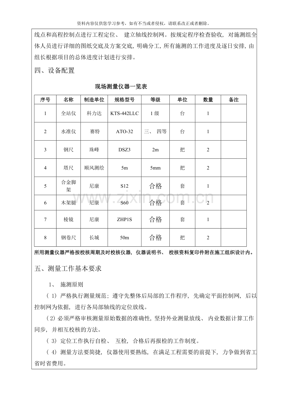 测量方案交底记录模板.doc_第2页