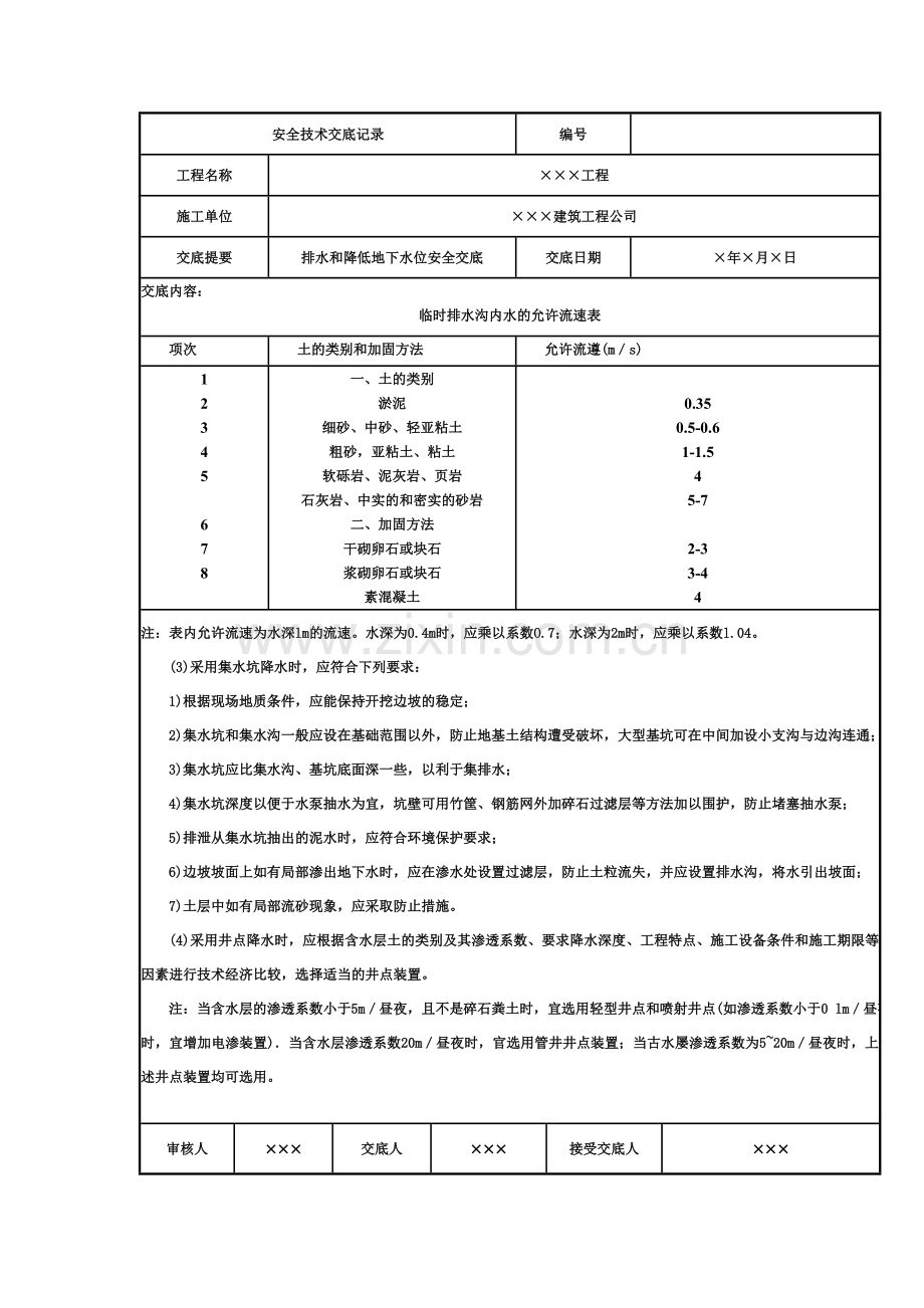 基坑支护及降水安全技术交底记录.doc_第3页