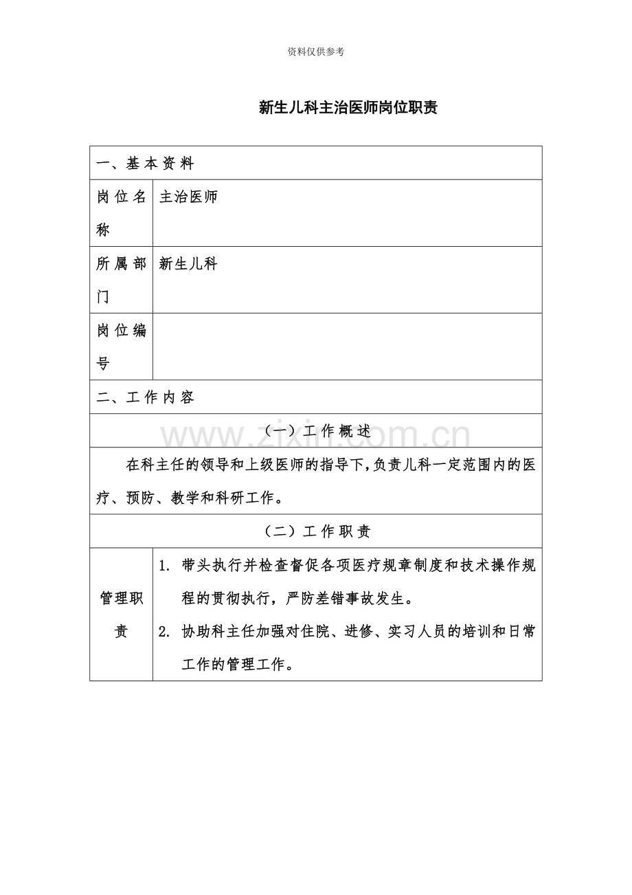 新生儿科主治医师岗位职责.doc_第2页