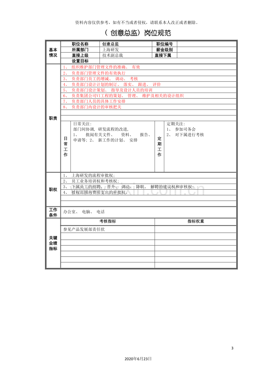 上海研发岗位规范说明书.doc_第3页