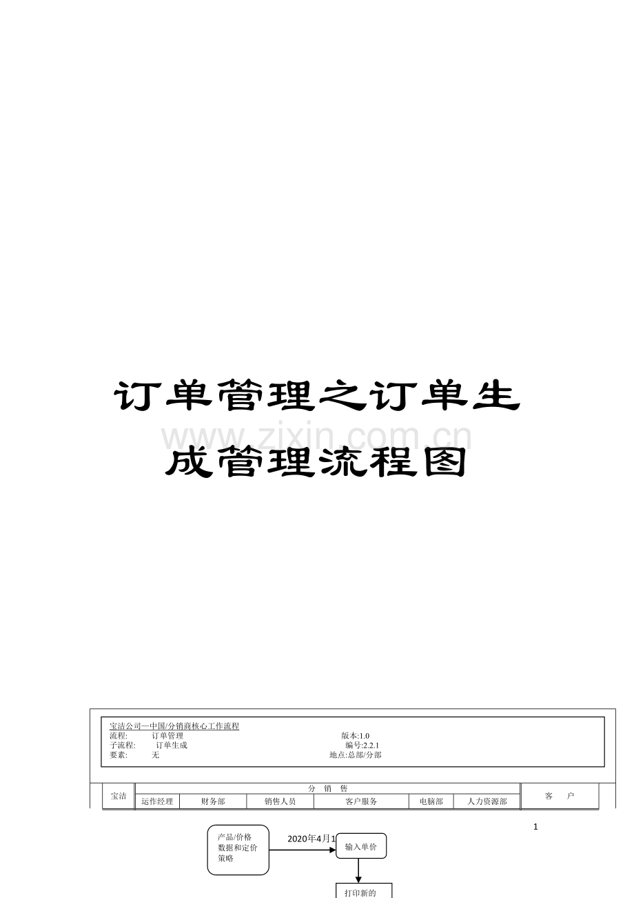 订单管理之订单生成管理流程图.doc_第1页