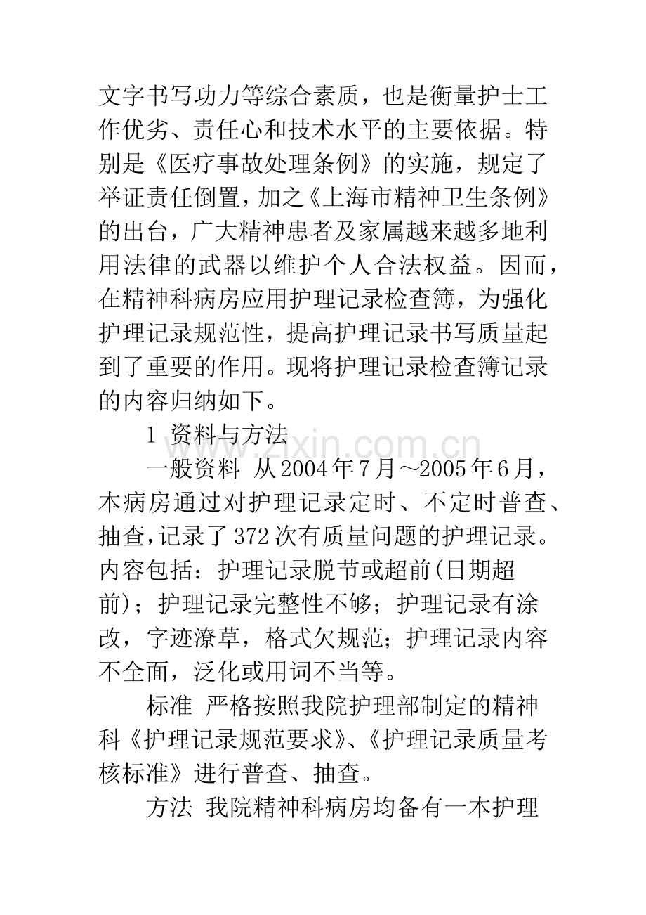 护理记录检查簿在提高精神科护理记录质量中的作用.docx_第2页