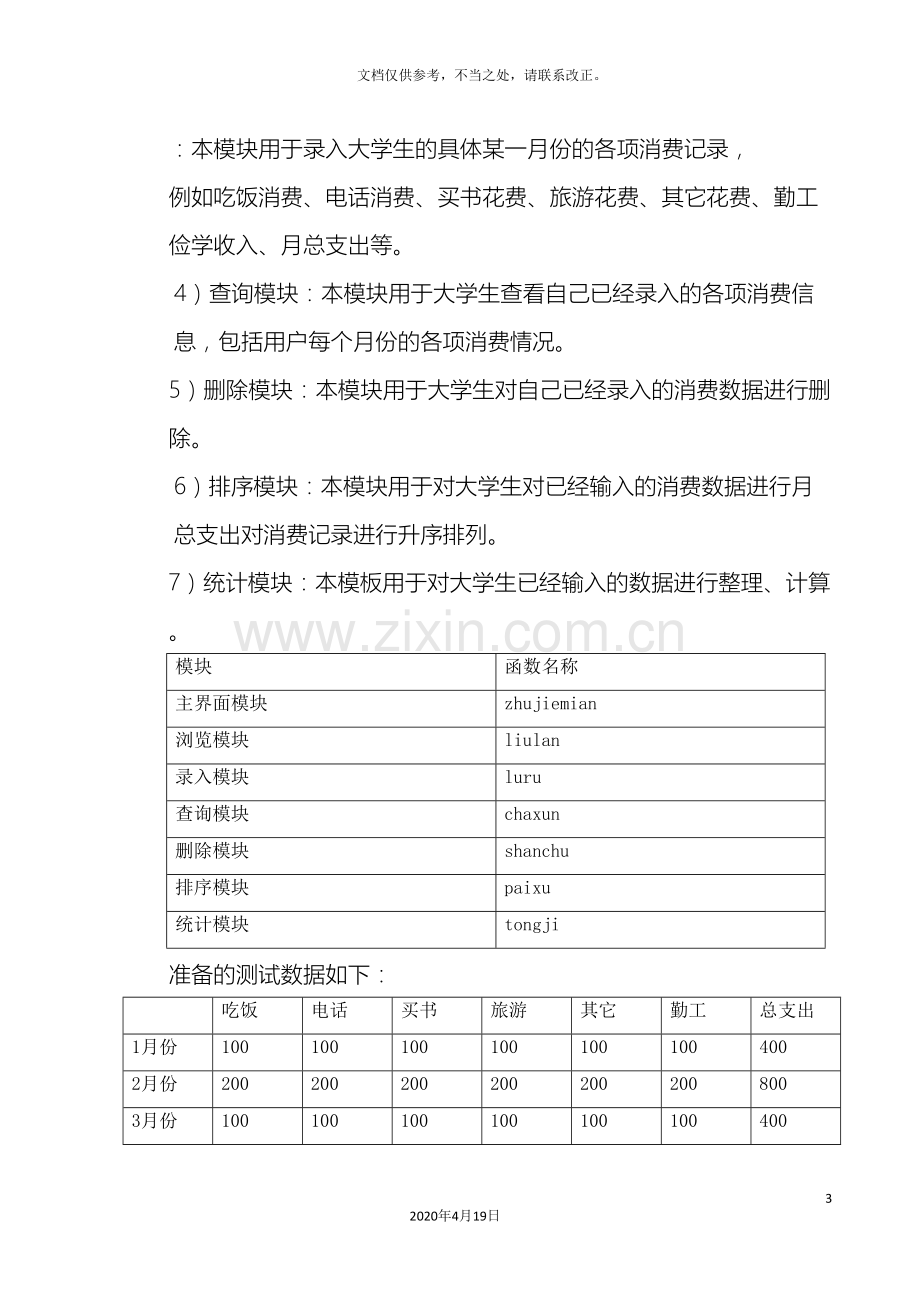 18大学生个人消费管理系统课程设计.doc_第3页