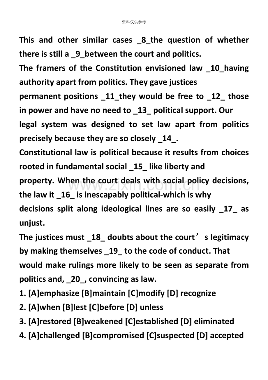 考研英语全国研究生入学考试英语真题模拟及答案.doc_第3页