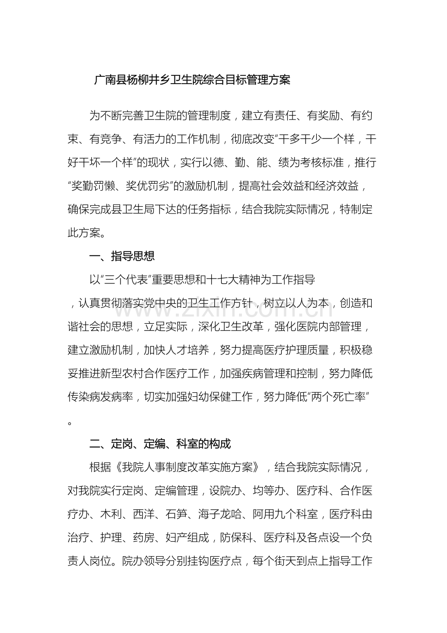 广南县杨柳井乡卫生院综合目标管理方案.doc_第2页