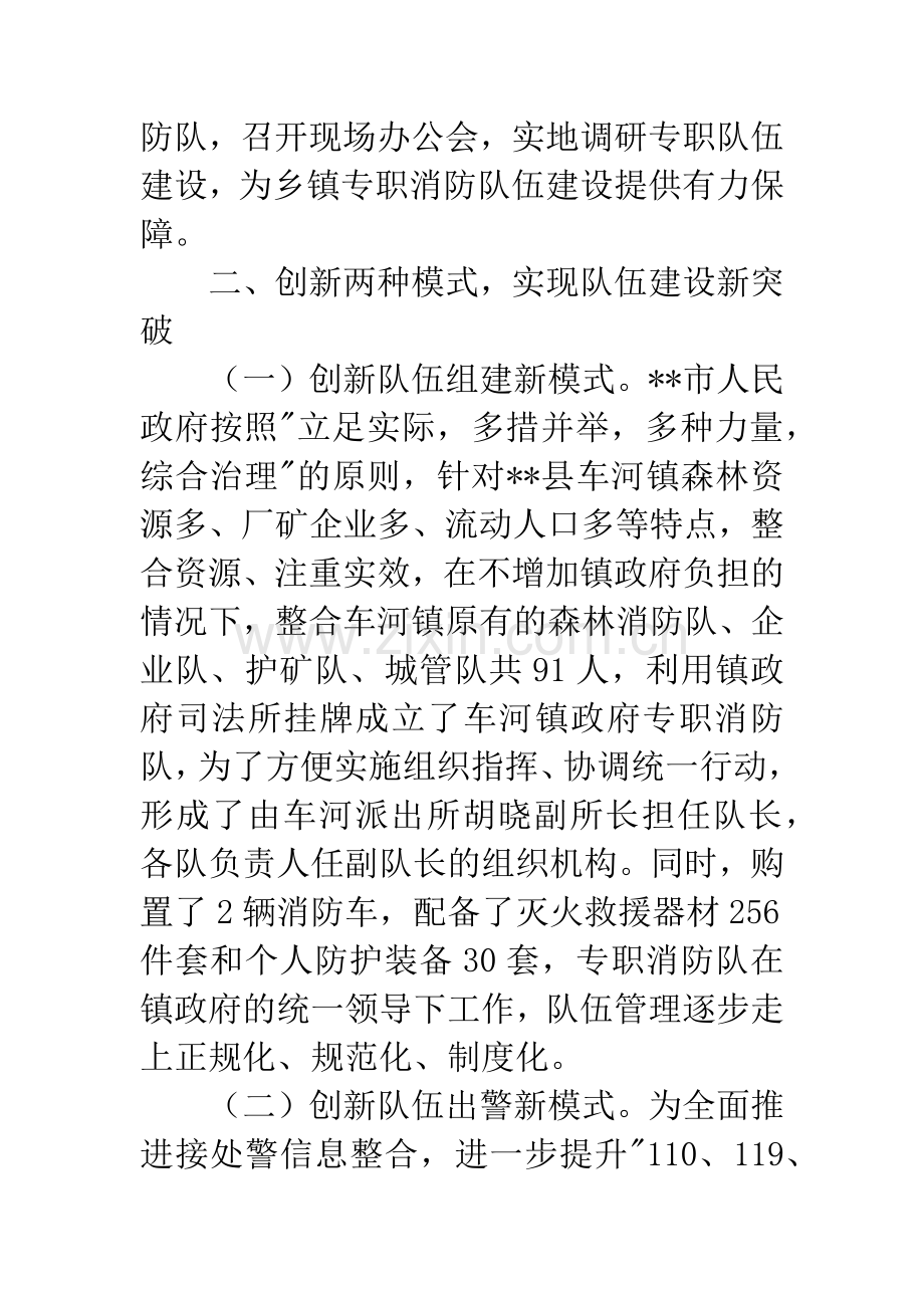 专职消防队伍建设经验材料.docx_第3页