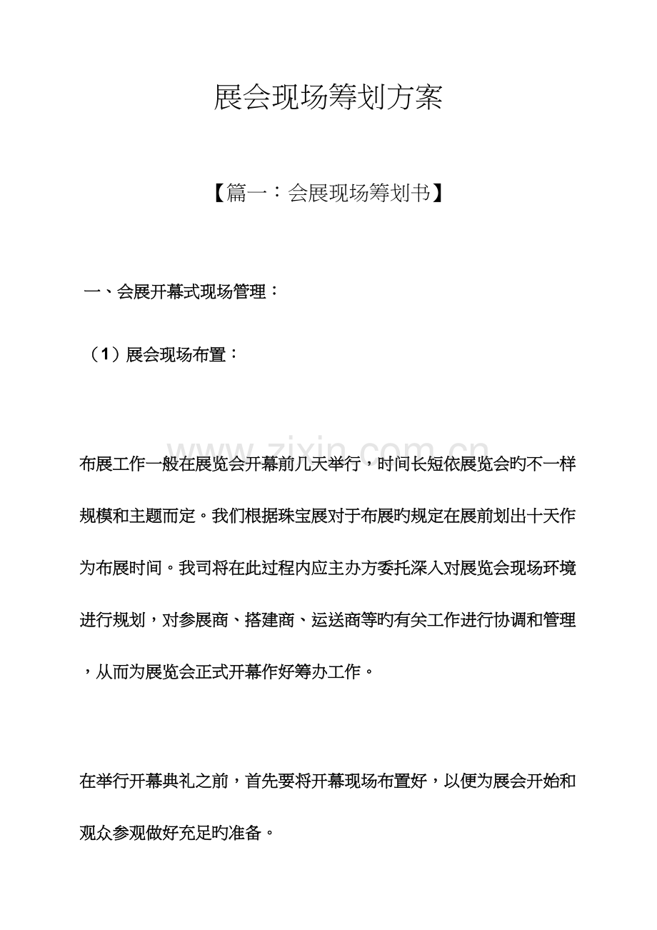 展会现场策划方案.docx_第1页