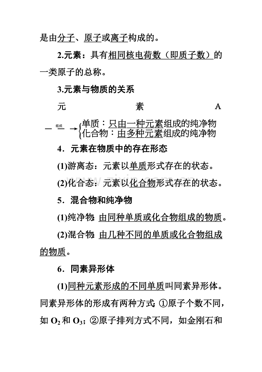 2019新优化高考化学一轮(全国通用版)精致讲义：物质的组成、性质和分类.doc_第3页