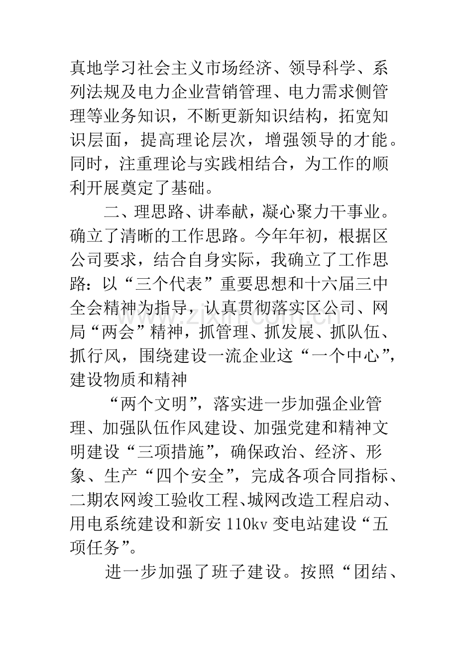 供电公司经理个人总结.docx_第2页