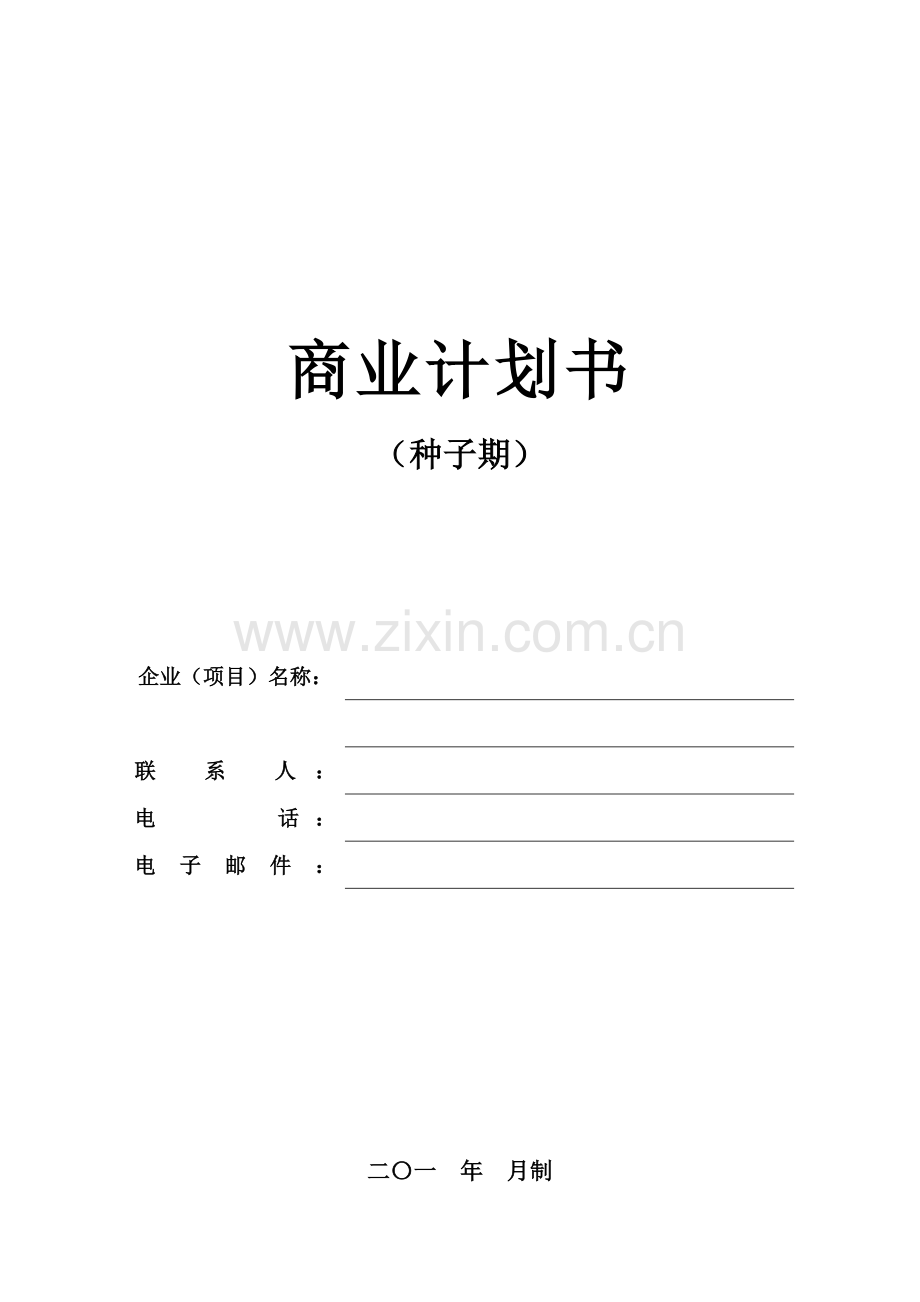 商业计划书模版(种子期).docx_第2页