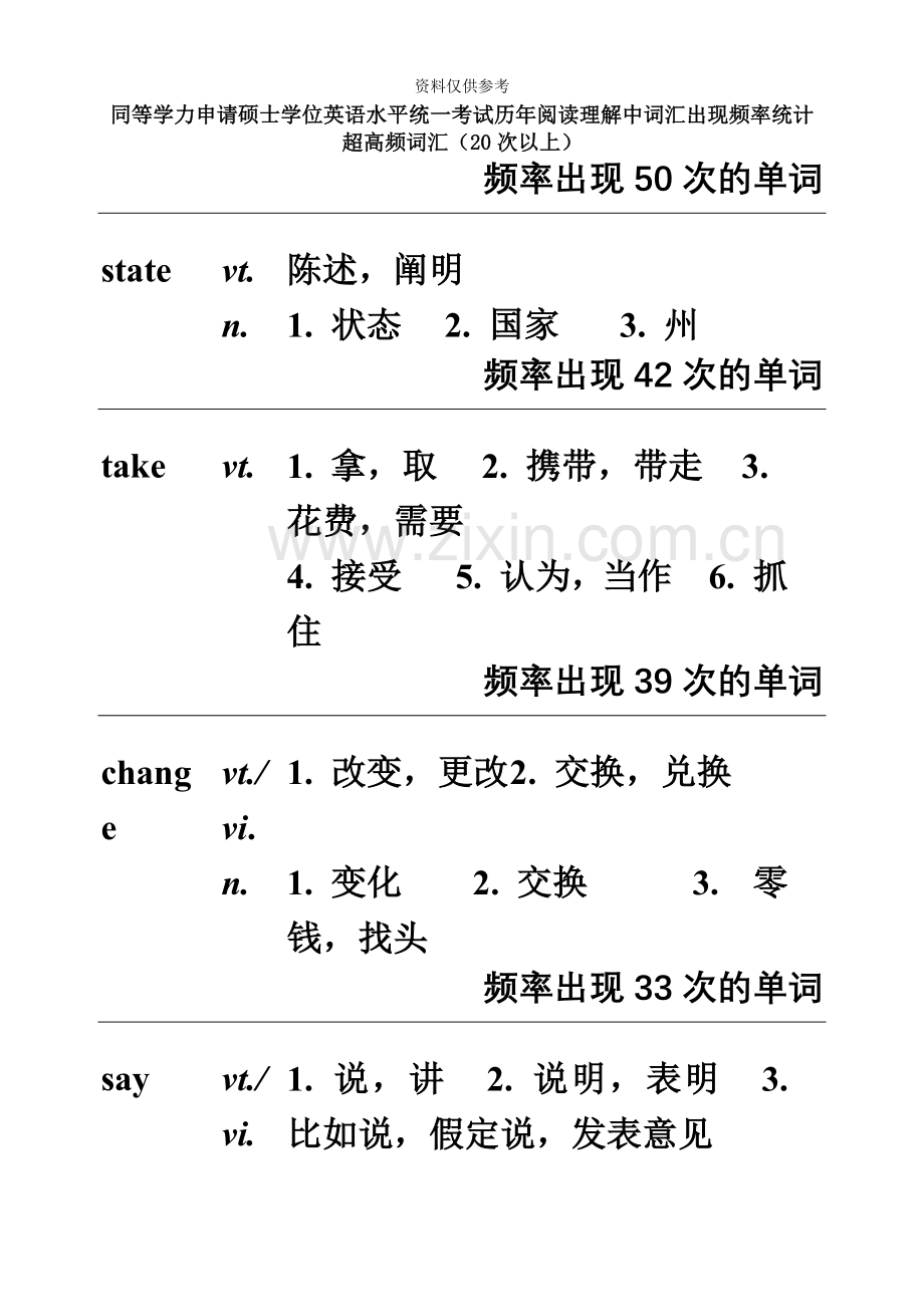 同等学力历年阅读理解超高频词汇.doc_第2页