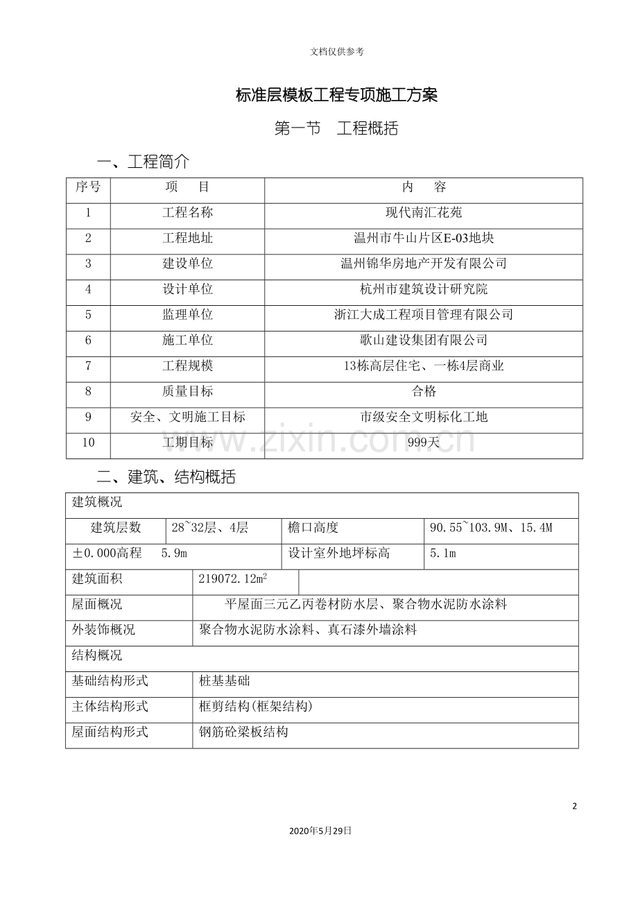 标准层模板工程专项施工方案.doc_第2页