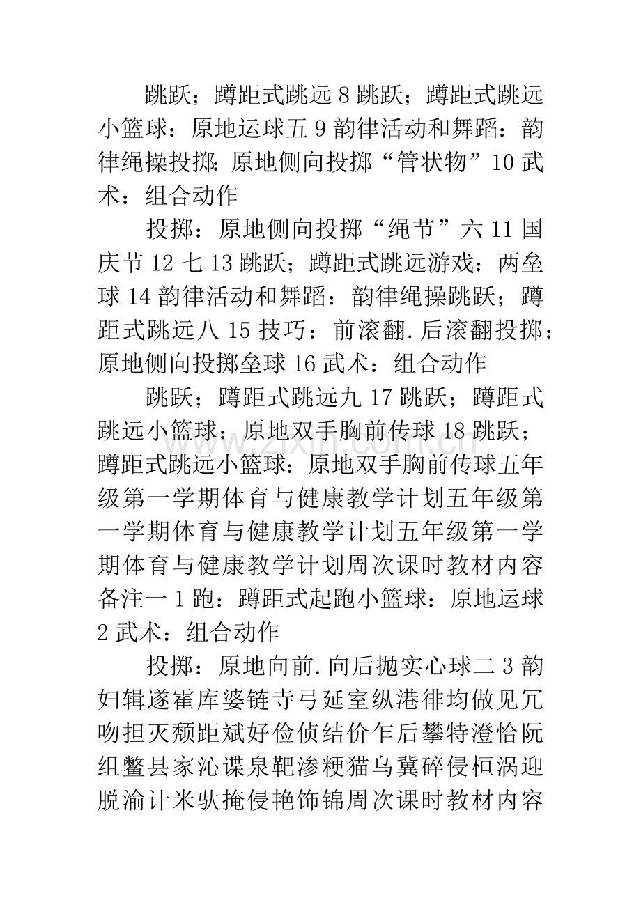 20XX年五年级体育与健康教学计划.docx_第2页