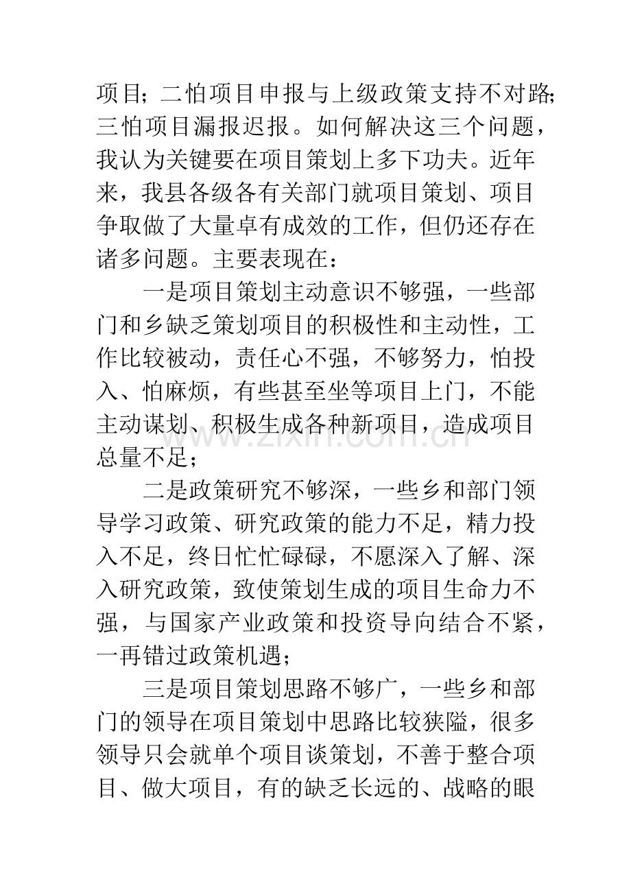 关于项目策划工作专题会议讲话稿.docx_第2页