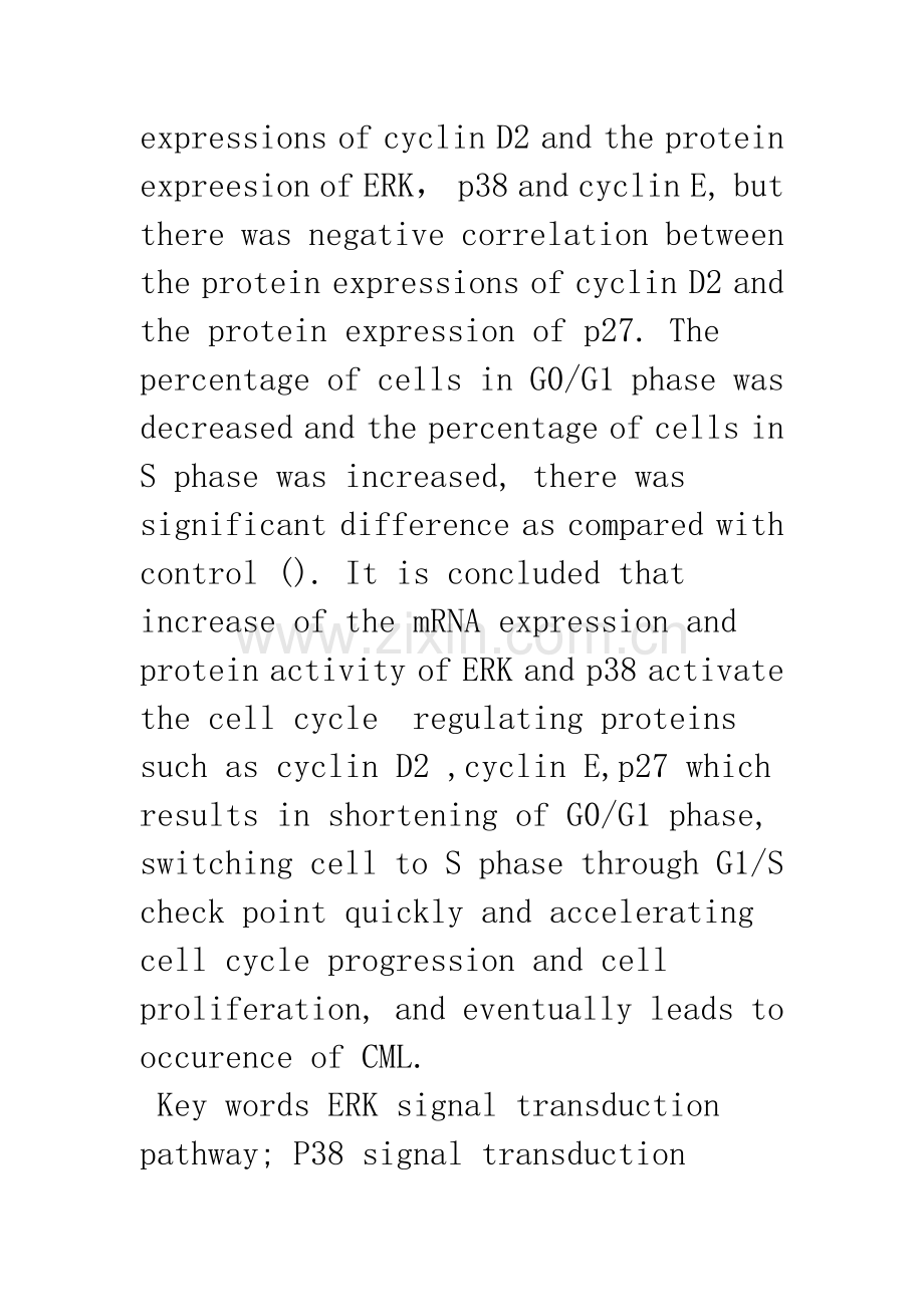 ERK和P38信号转导途径对慢性髓系白血病细胞周期的调控作用.docx_第3页